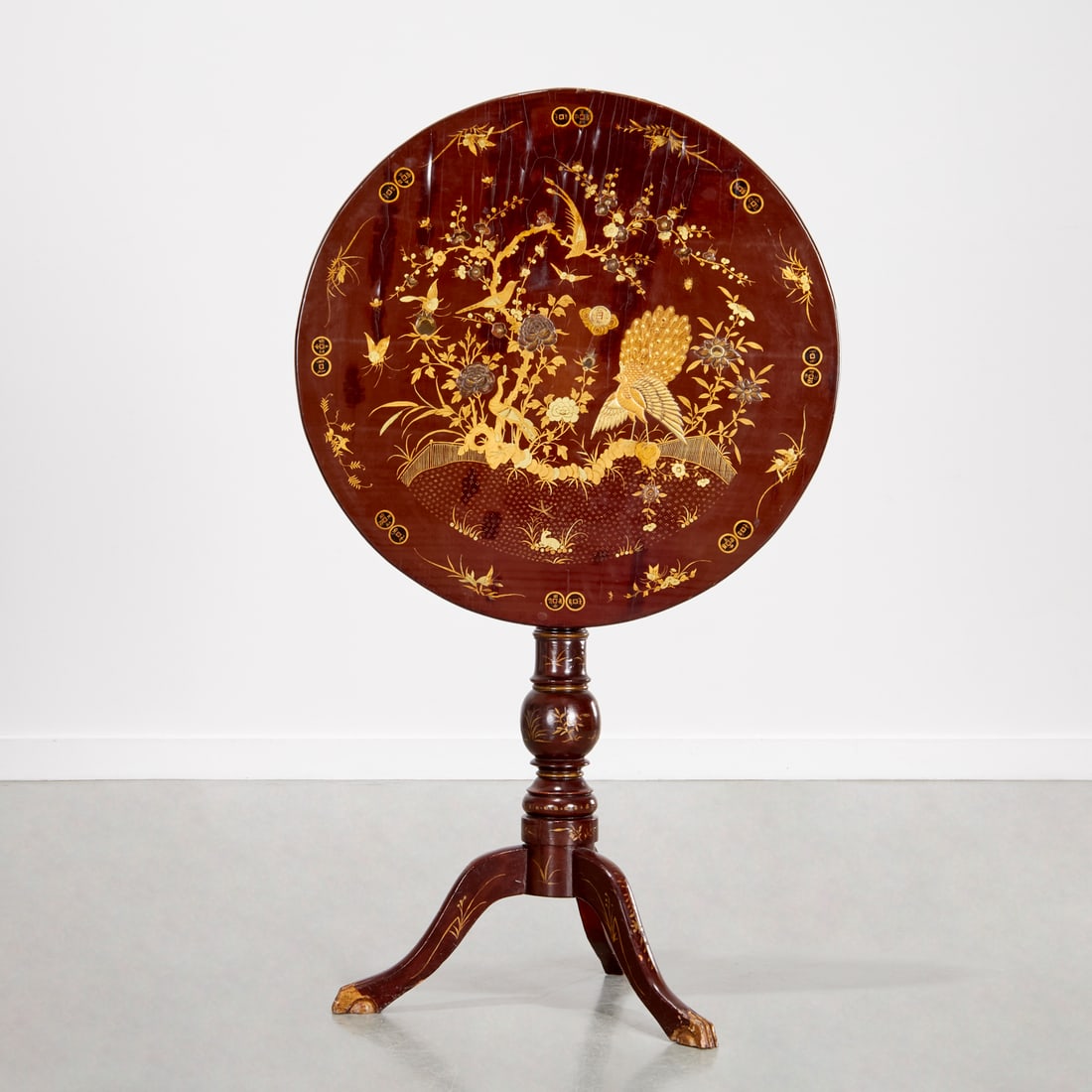 George III Japanned tilt top tea table (1 of 7)