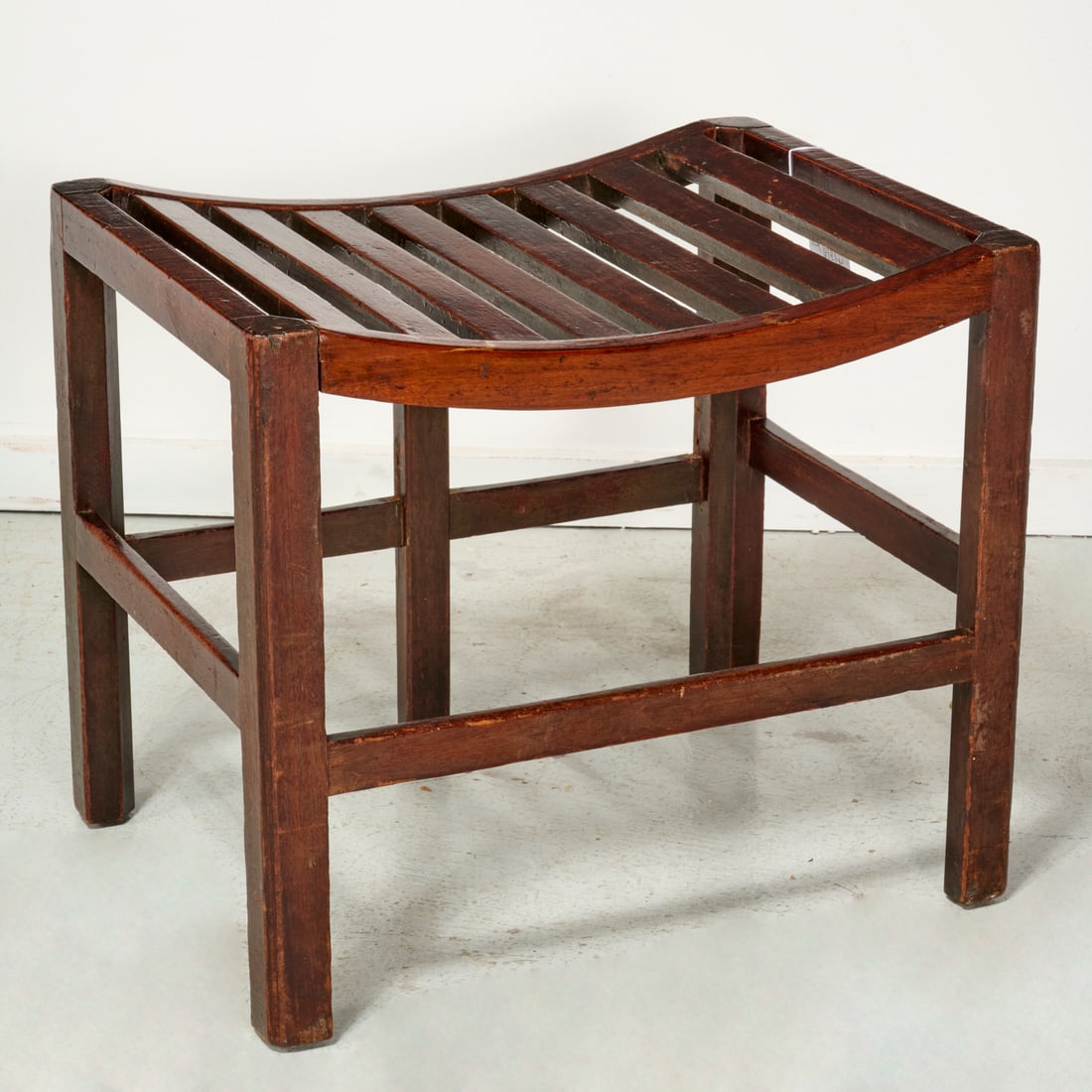 Georgian mahogany slatted stool (1 of 4)