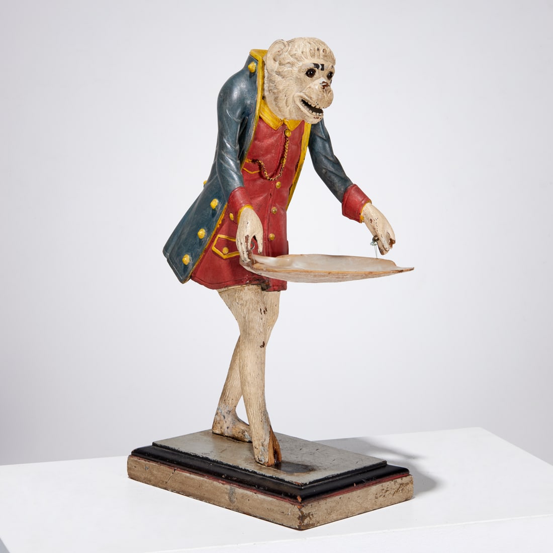 Antique Continental Singerie footman card holder (1 of 9)