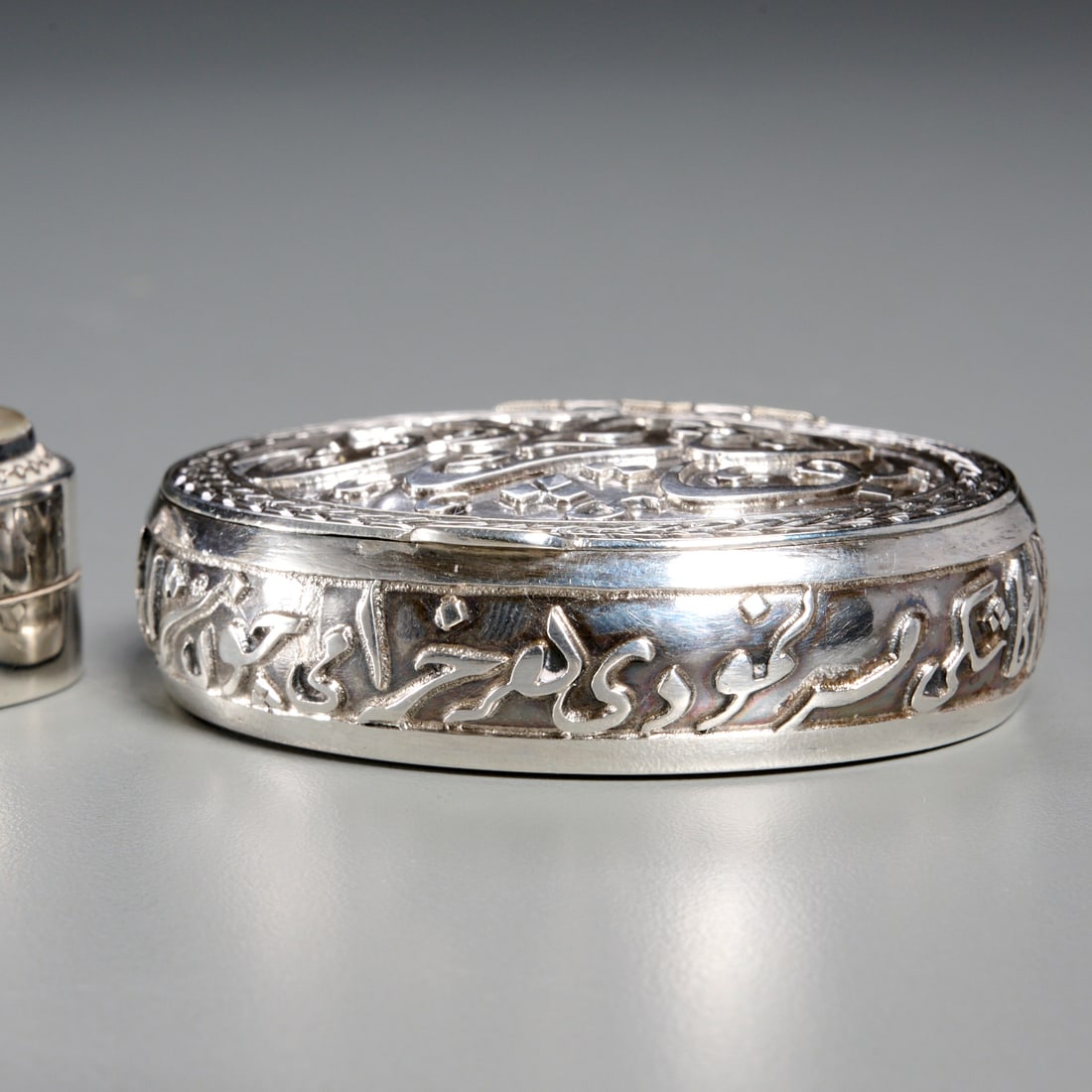 (2) Persian silver boxes - 3