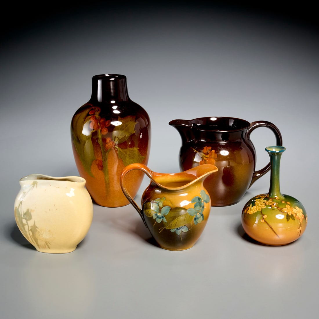 Rookwood pottery group, incl. Lindeman (1 of 9)