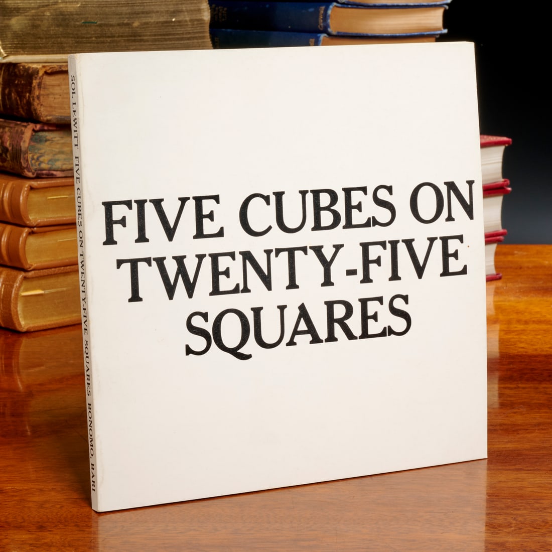 Sol LeWitt, Five Cubes on Twenty-Five Squares: Sol LeWitt, Five Cubes on Twenty-Five Squares, Sol LeWitt (American, 1928-2007), Bonomo Gallery, 1978, printed in Italy, softcover book, 100 pages, 8"squ Provenance: A Private Collection: 165 East 72n