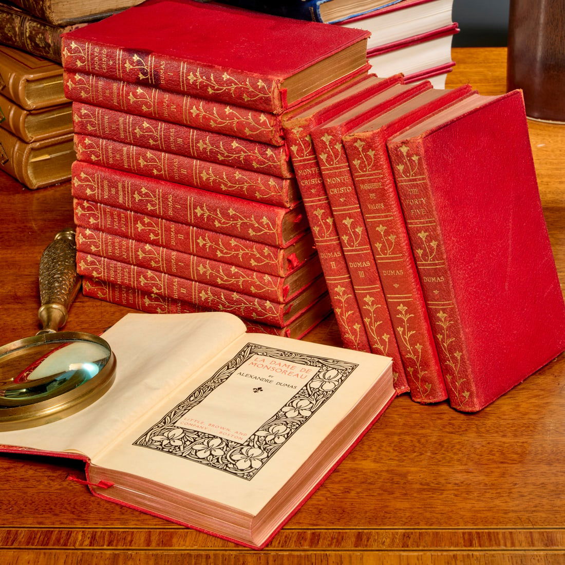 Works of Alexandre Dumas, (14) leather vols. (1 of 6)