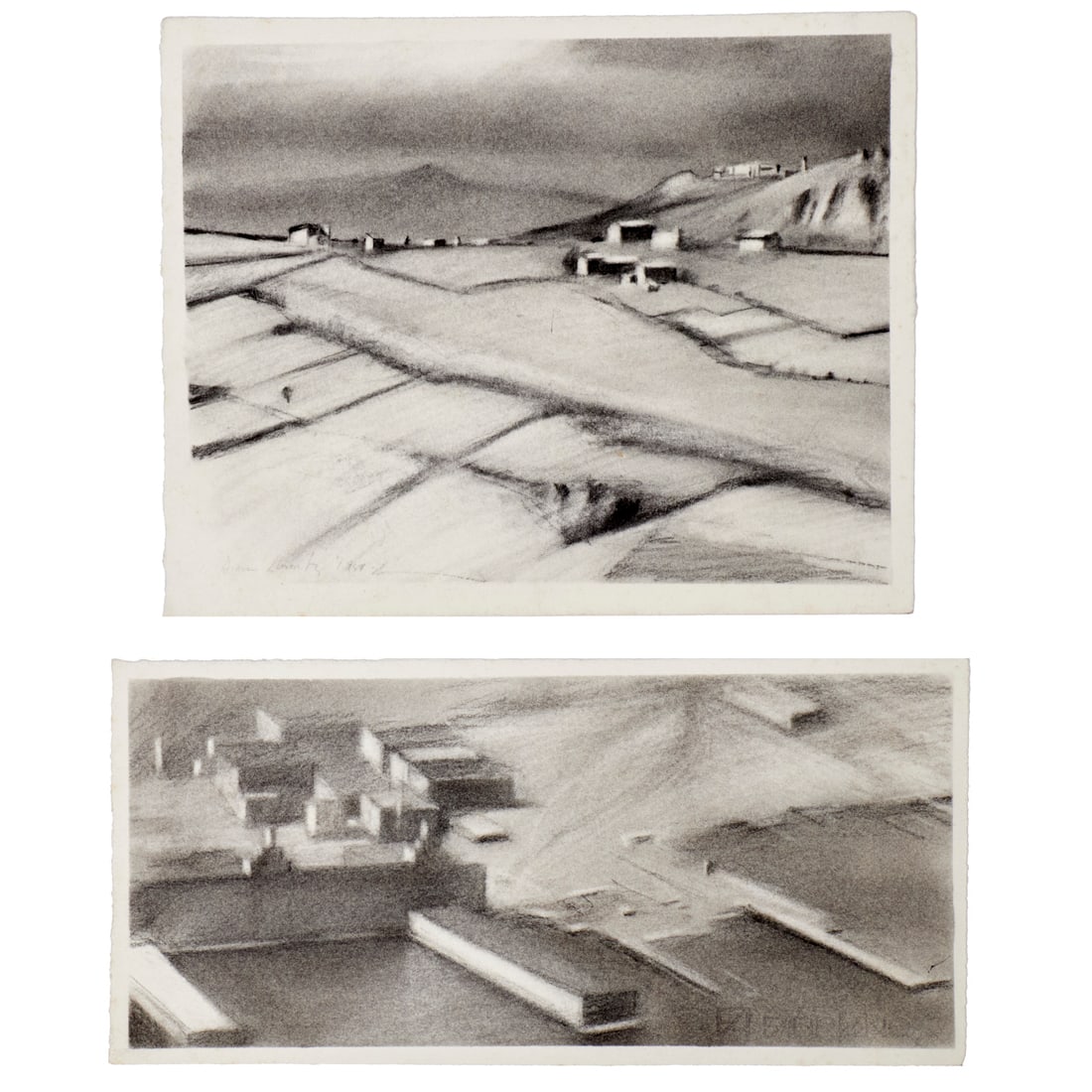 Diana Horowitz, (2) charcoal drawings (1 of 7)