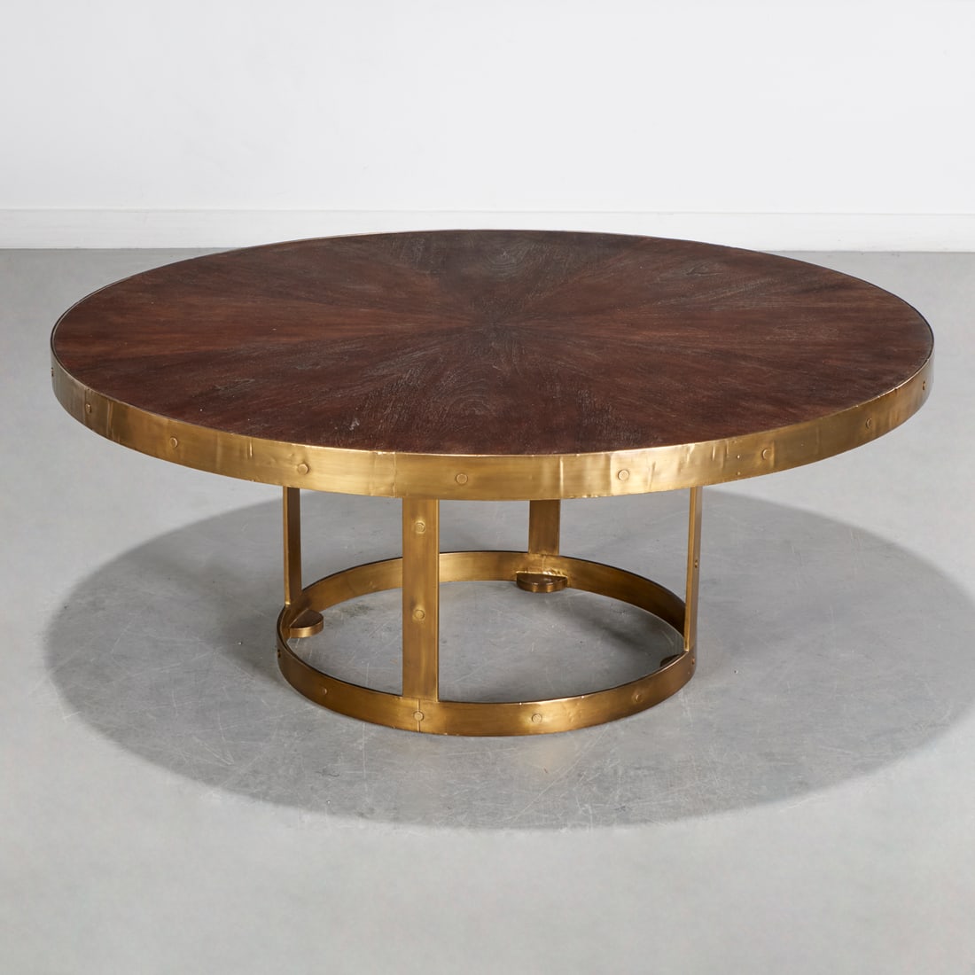 Lillian August, brass mounted coffee table (1 of 5)