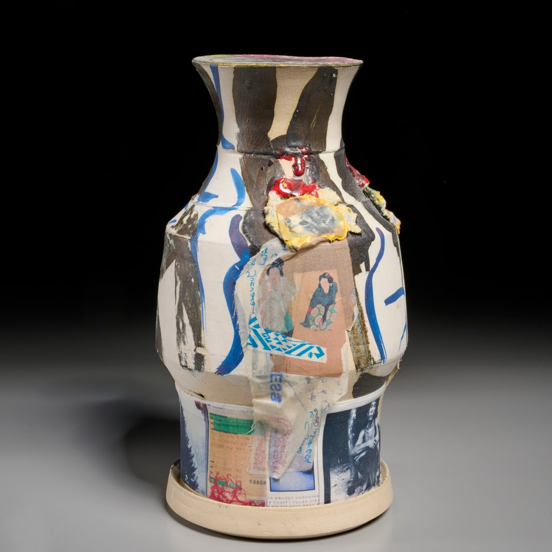 Reinaldo Sanguino, mixed media ceramic, 2012: Reinaldo Sanguino, mixed media ceramic, 2012, Reinaldo Sanguino (Venezuelan, b. 1973), "Van Gogh", from "New York City - Kuwait City" series, unsigned, incl. scan of original invoice upon sale, 13"h