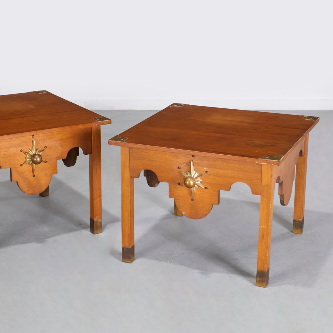 Tommi Parzinger (style), brass mounted end tables (1 of 7)