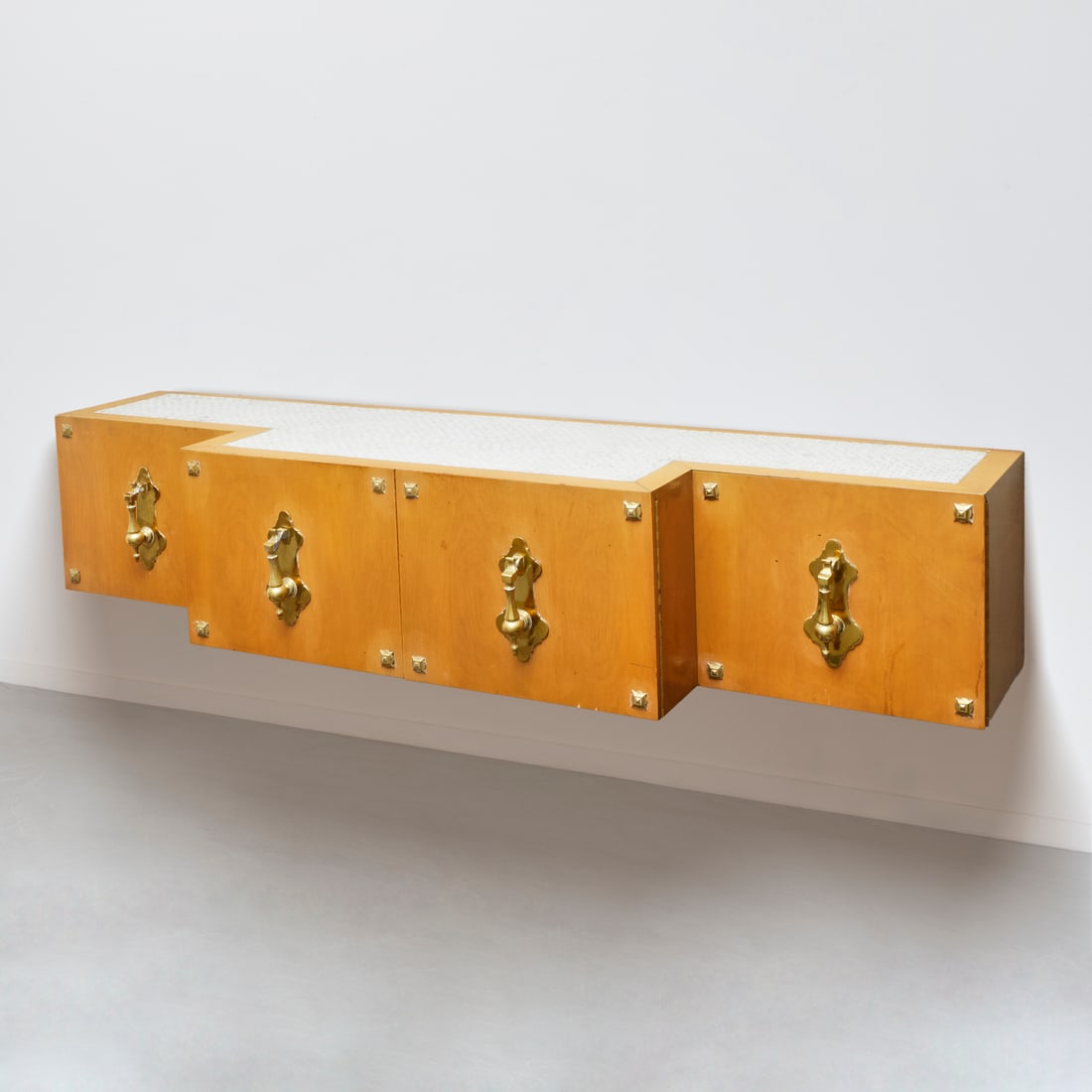 Parzinger (style) custom mosaic wall cabinet (1 of 9)
