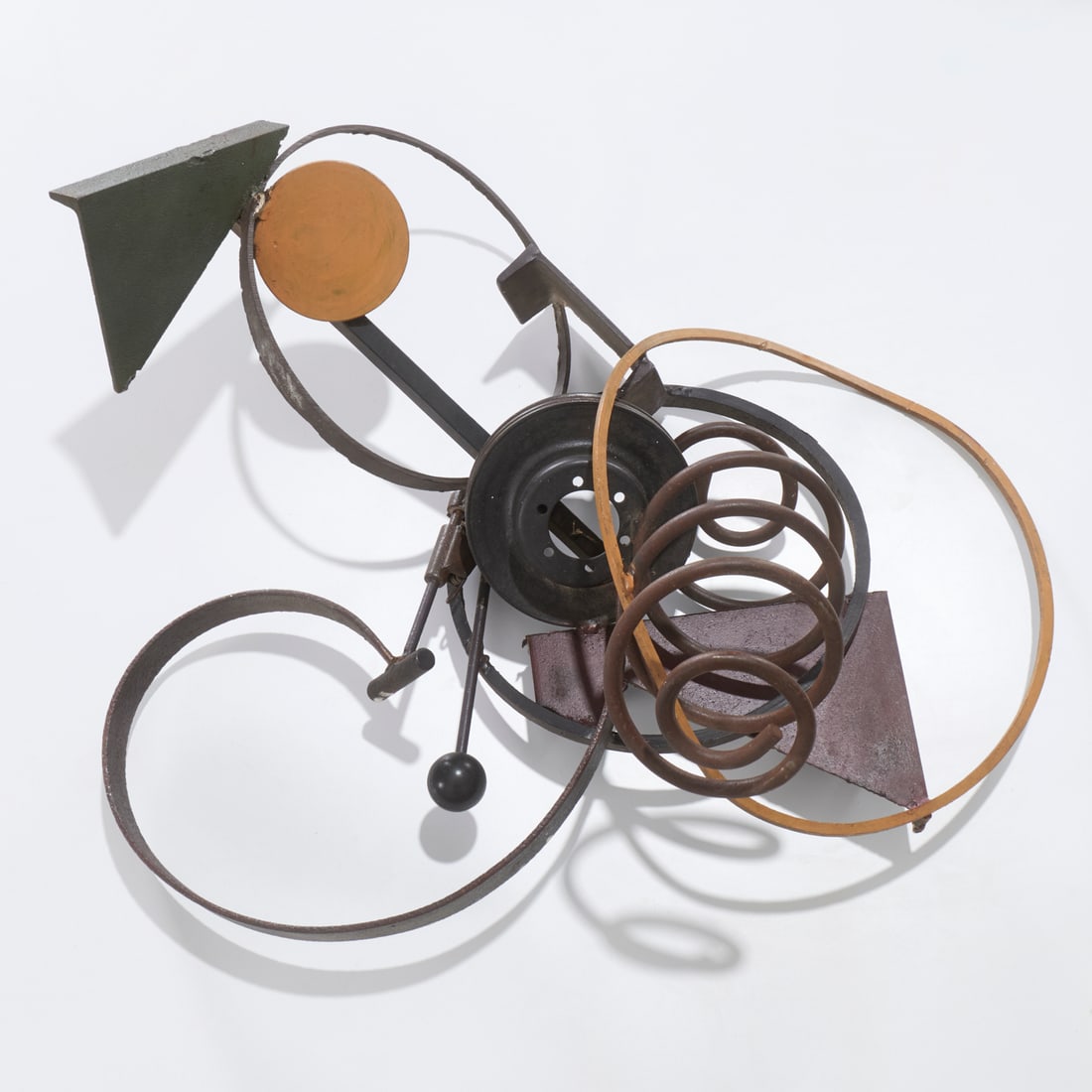 Dina Wind, painted steel sculpture, 1986: Dina Wind, painted steel sculpture, 1986, Dina Wind (American, 1938-2014), "Jewel 3", unsigned, 34"h x 28"w x 12"d Provenance: Exhibited: Pleiades Gallery, NYC, "Dina Wind Metal Sculpture", December 2