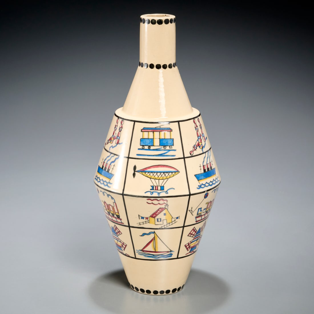 Robert Llalemant, ceramic vase, ex museum (1 of 7)