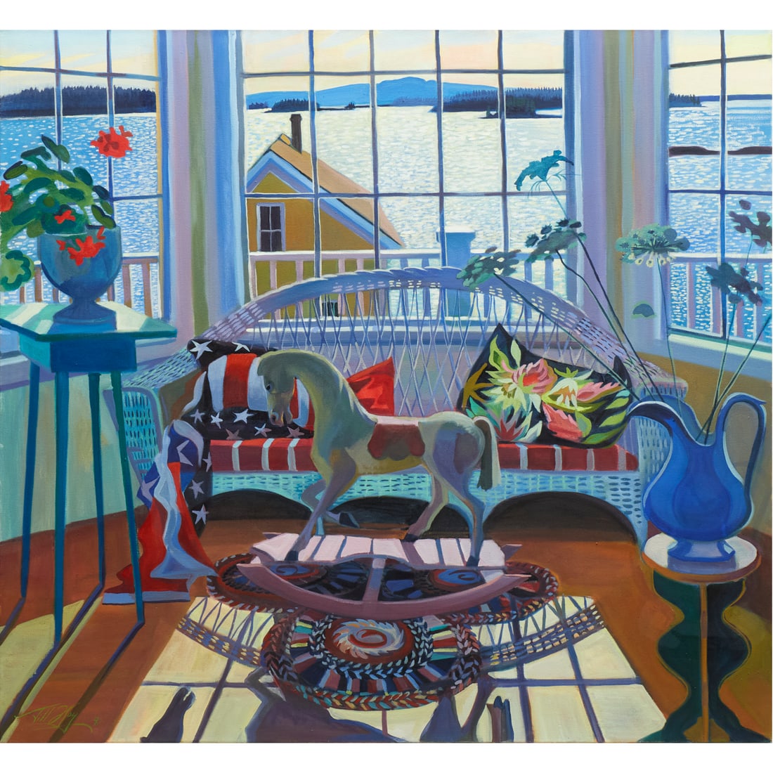 Jill Hoy, large oil painting on canvas, 1990 (1 of 6)