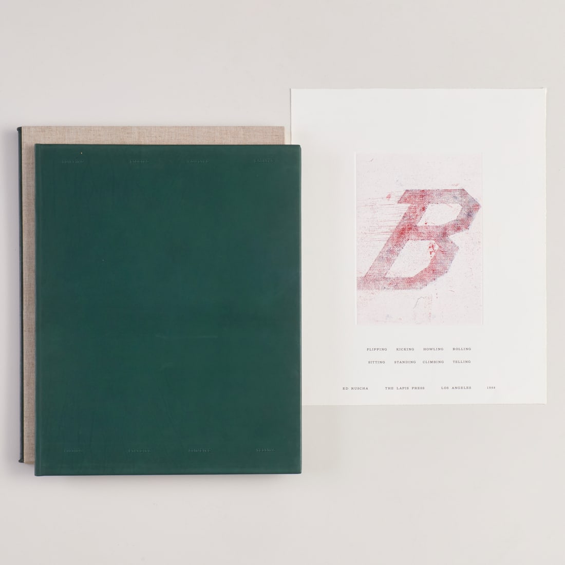 Ed Ruscha, Flipping, Kicking, Howling..., signed (1 of 6)