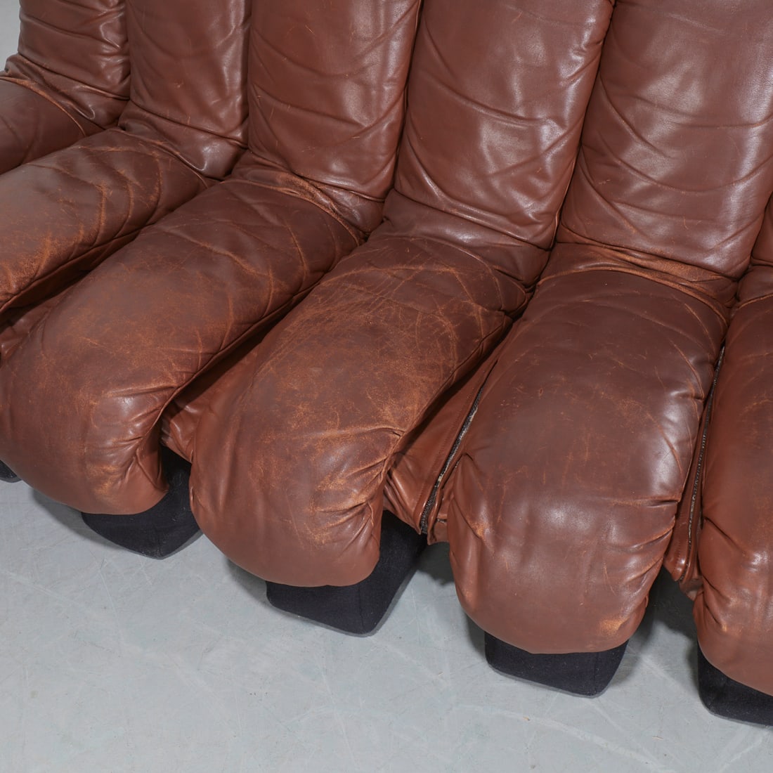 De Sede "Non-Stop" leather sectional sofa - 7