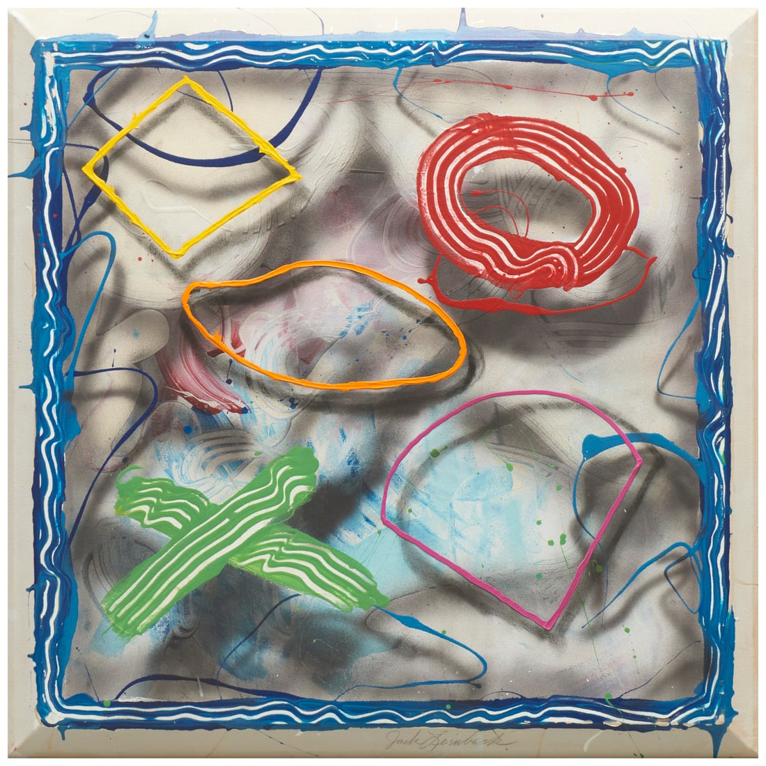 Jack Lembeck, large acrylic on canvas, 1988 (1 of 9)
