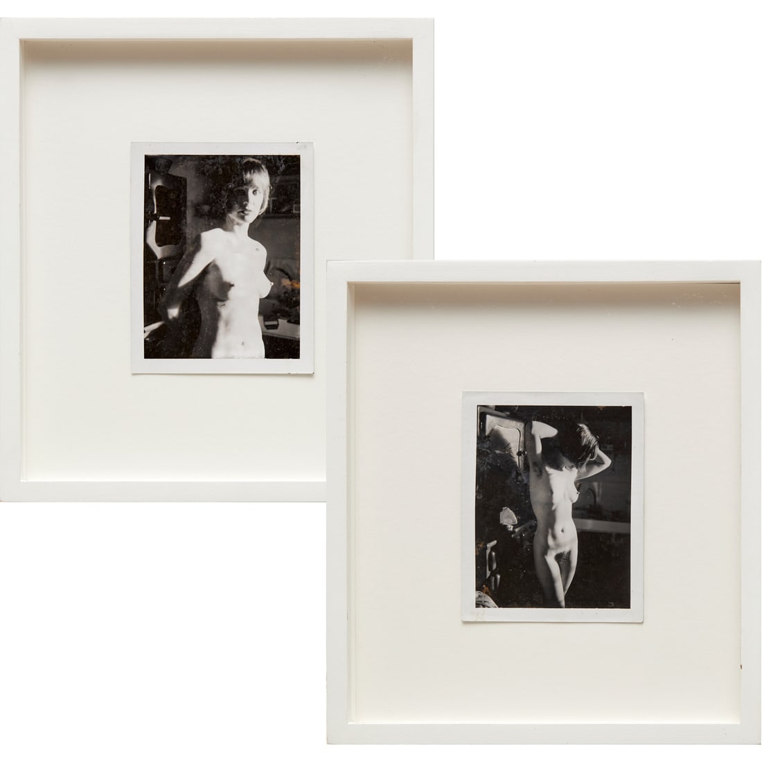 Mark Morrisroe, (2) polaroid photographs: Mark Morrisroe, (2) polaroid photographs, Mark Morrisroe (American, 1959-1989), Untitled (Nudes), no signature observed, each 4.25"h x 3.25"w (sheet), 9"h x 8"w (frame) Provenance: Property from an