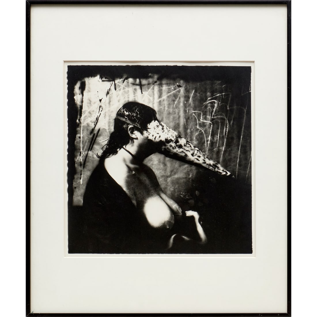 Joel-Peter Witkin, gelatin silver print, signed: Joel-Peter Witkin, gelatin silver print, signed, Joel-Peter Witkin (American, b. 1939), "Woman Breastfeeding an Eel", signed and titled verso, edition of 15, incl. scan of original receipt upon sale,