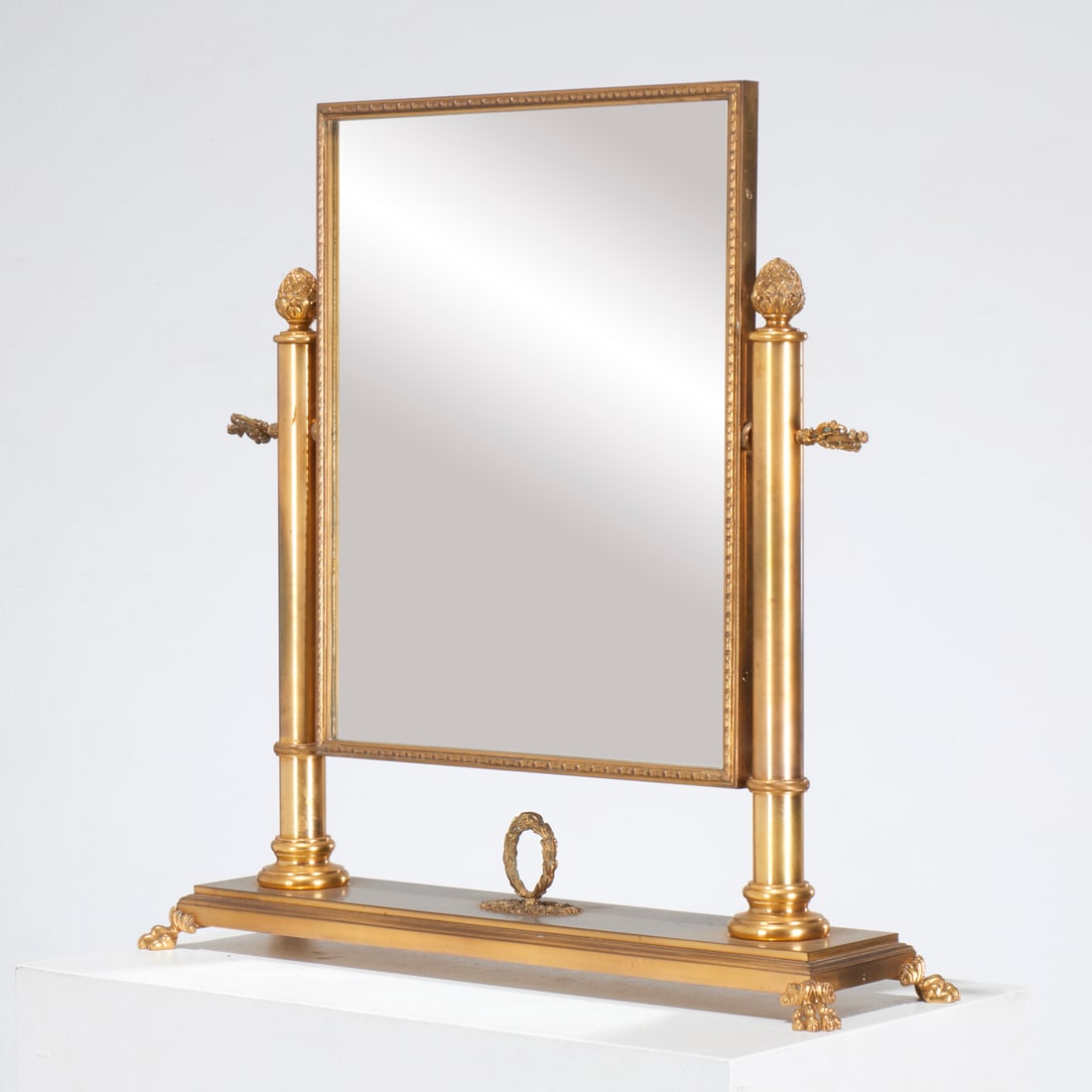 Italian Mid-Century gilt bronze vanity mirror (1 of 5)