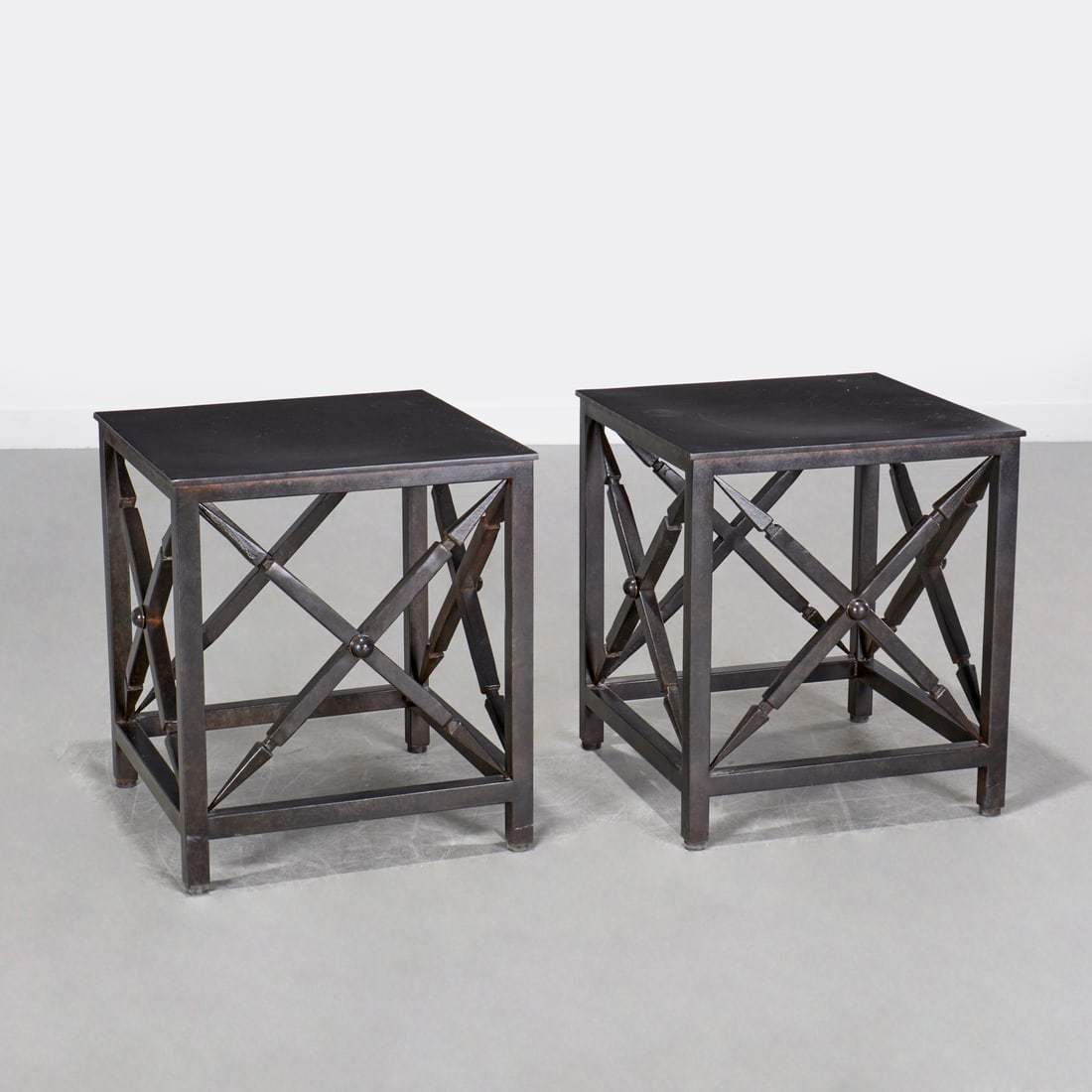 McDevitt Metal, "X-Form" side tables (1 of 5)