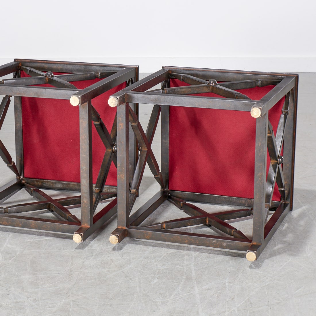 McDevitt Metal, "X-Form" side tables - 5