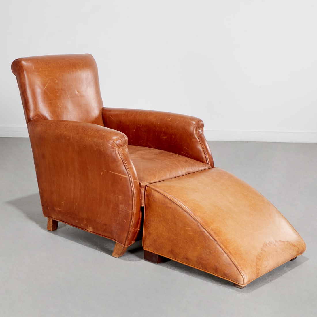 William Alan, leather lounge chair and ottoman (1 of 7)