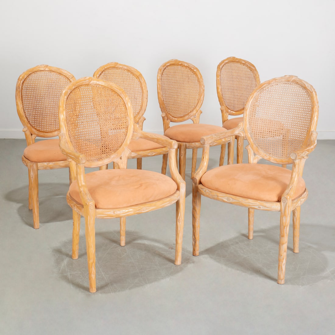 Lorin Marsh (attrib), (6) faux bois dining chairs (1 of 8)