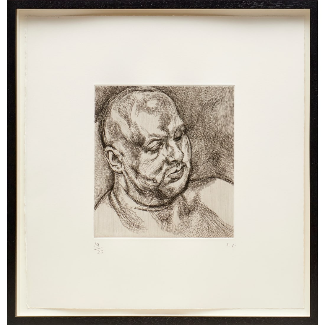 Lucian Freud, etching on paper, 1992 (1 of 7)
