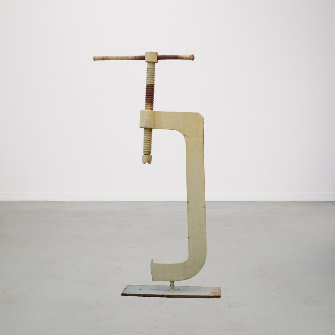 Oversize painted steel "Vise" sculpture (1 of 4)