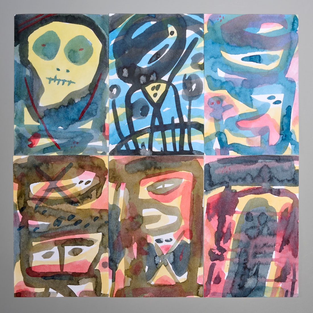 Klaus Ihlenfeld, album of (36) watercolors, 2015: Klaus Ihlenfeld, album of (36) watercolors, 2015, Klaus Ihlenfeld (German, 1934-2026), small watercolors on paper, with gift inscription signed "Klaus Ihlenfeld", all enclosed in photo album, 4" x 6"