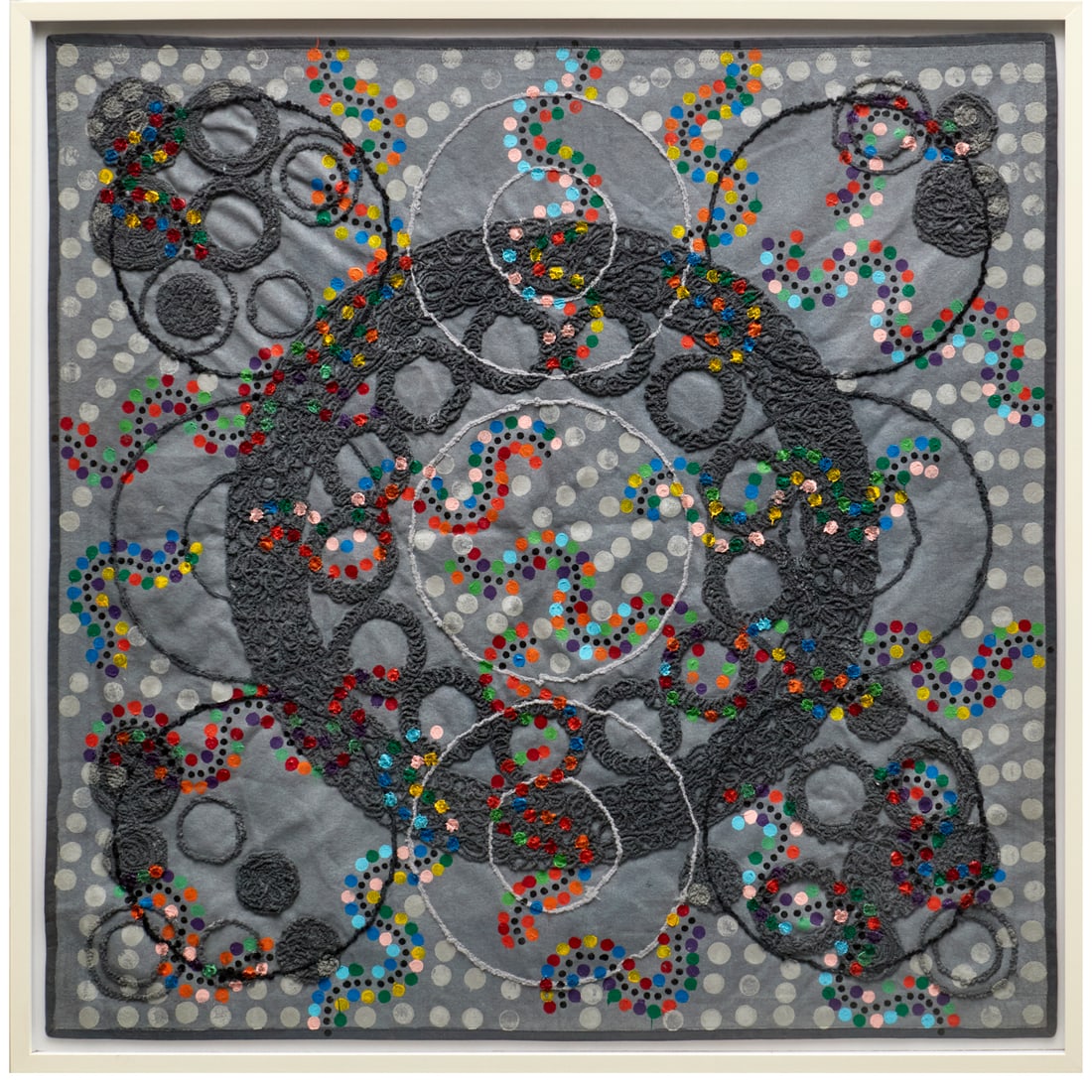 Alan Shields, large mixed media on linen (1 of 6)