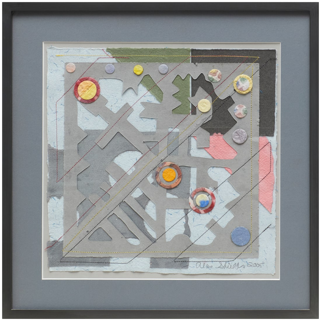 Alan Shields, mixed media on paper, 2005 (1 of 7)