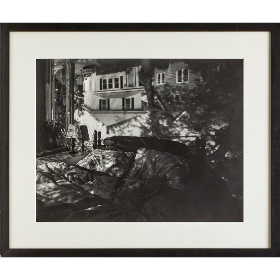Abelardo Morell, silver gelatin photograph: Abelardo Morell, silver gelatin photograph, Abelardo Morell (Cuban, b. 1948), "Houses Across Street in our Bedroom, Quincy", from the "Camera Obscura" series, unsigned, 17.5"h x 22"w (sight), 25.25"h