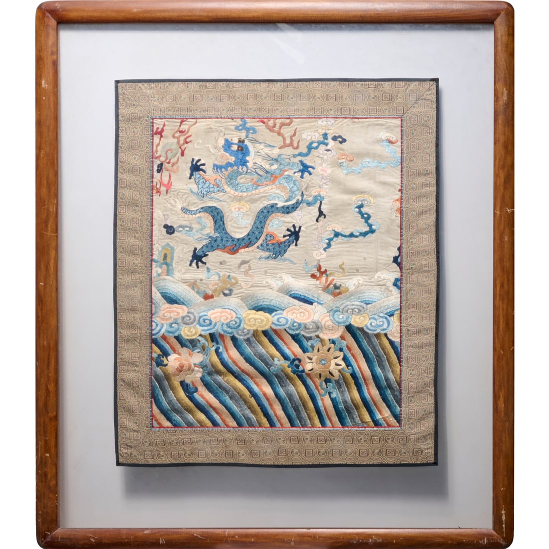 Large antique Chinese embroidery panel (1 of 8)
