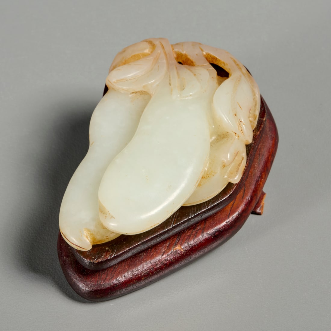 Chinese carved white jade toggle (1 of 6)