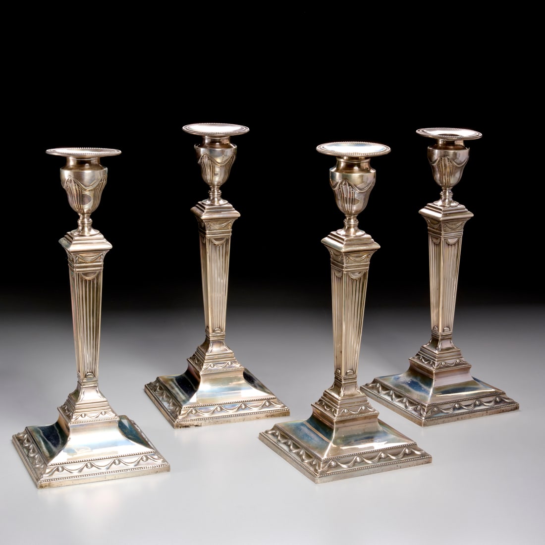 Set (4) Tiffany & Co. sterling silver candlesticks (1 of 7)