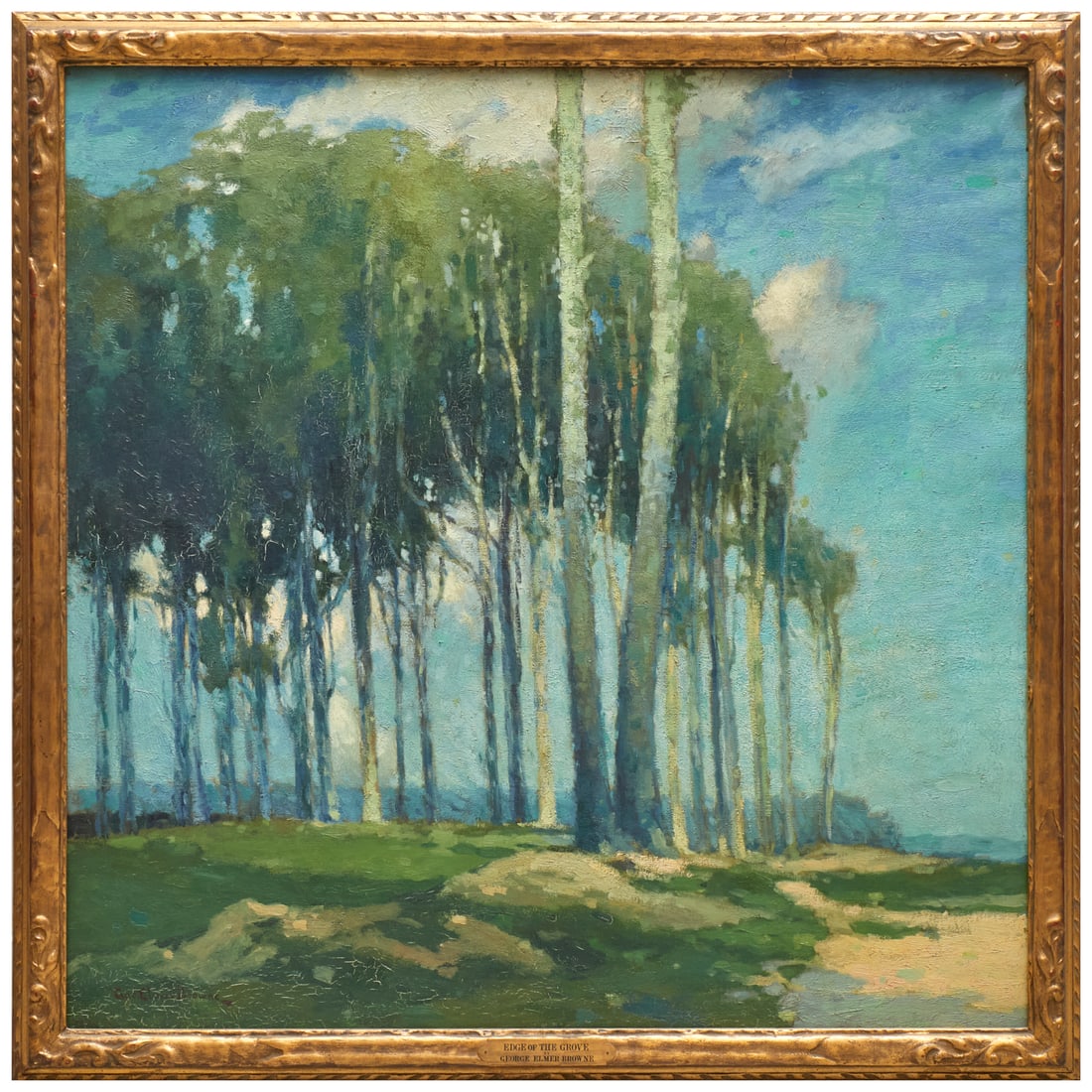 George E. Browne, large oil on canvas, ex museum (1 of 9)