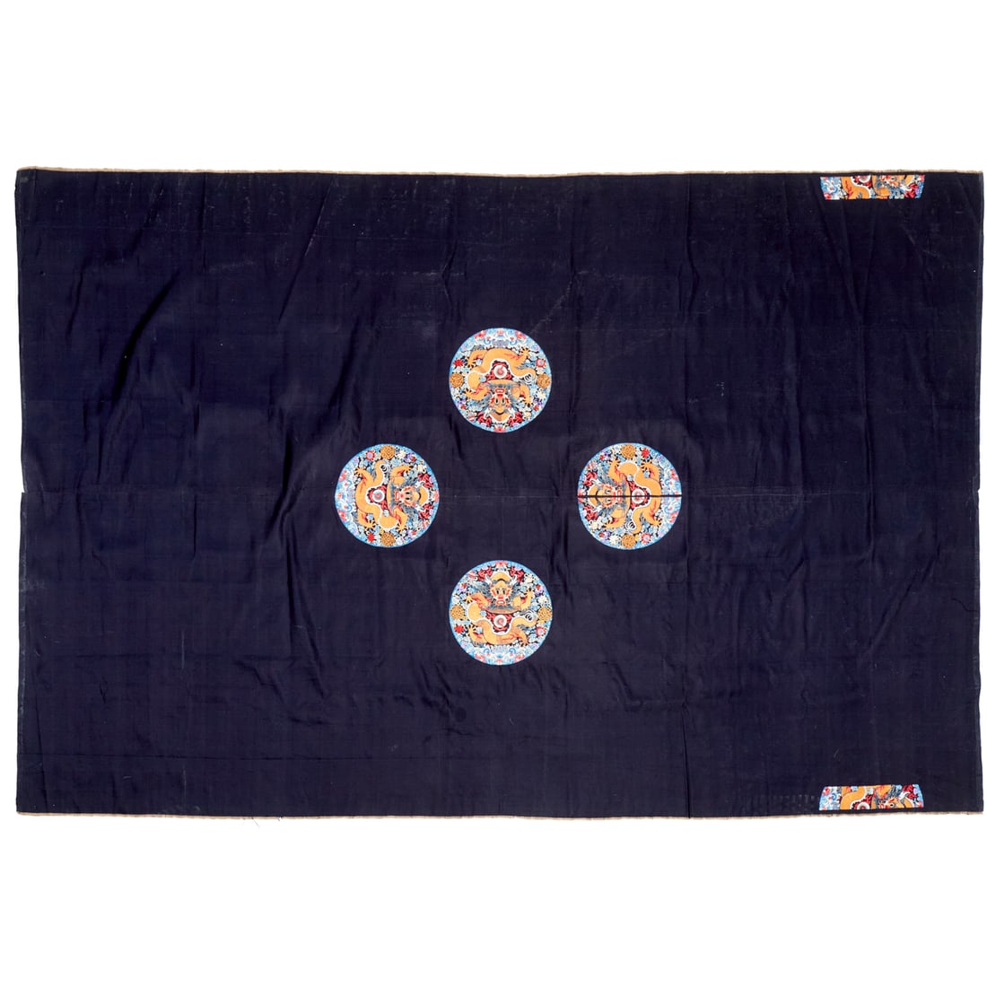 Chinese embroidered silk uncut surcoat (1 of 9)
