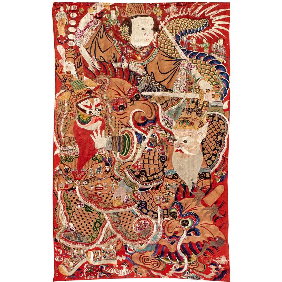 Chinese Peking Opera silk curtain, exhibited (1 of 11)