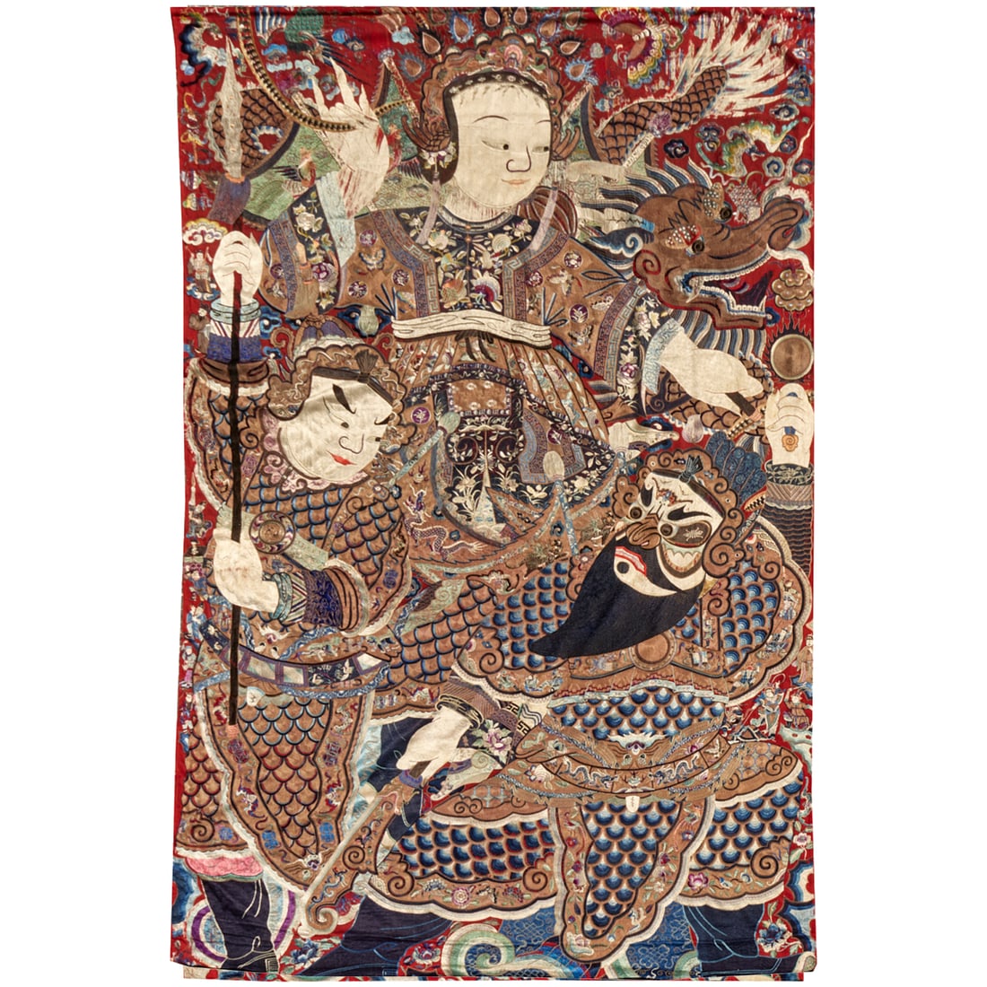 Antique Chinese silk Peking Opera curtain (1 of 5)