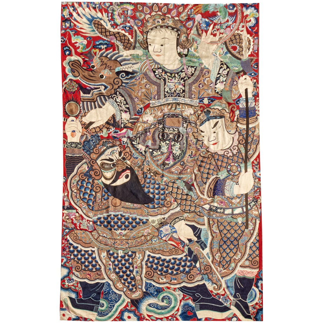 Antique Chinese silk Peking Opera curtain (1 of 4)