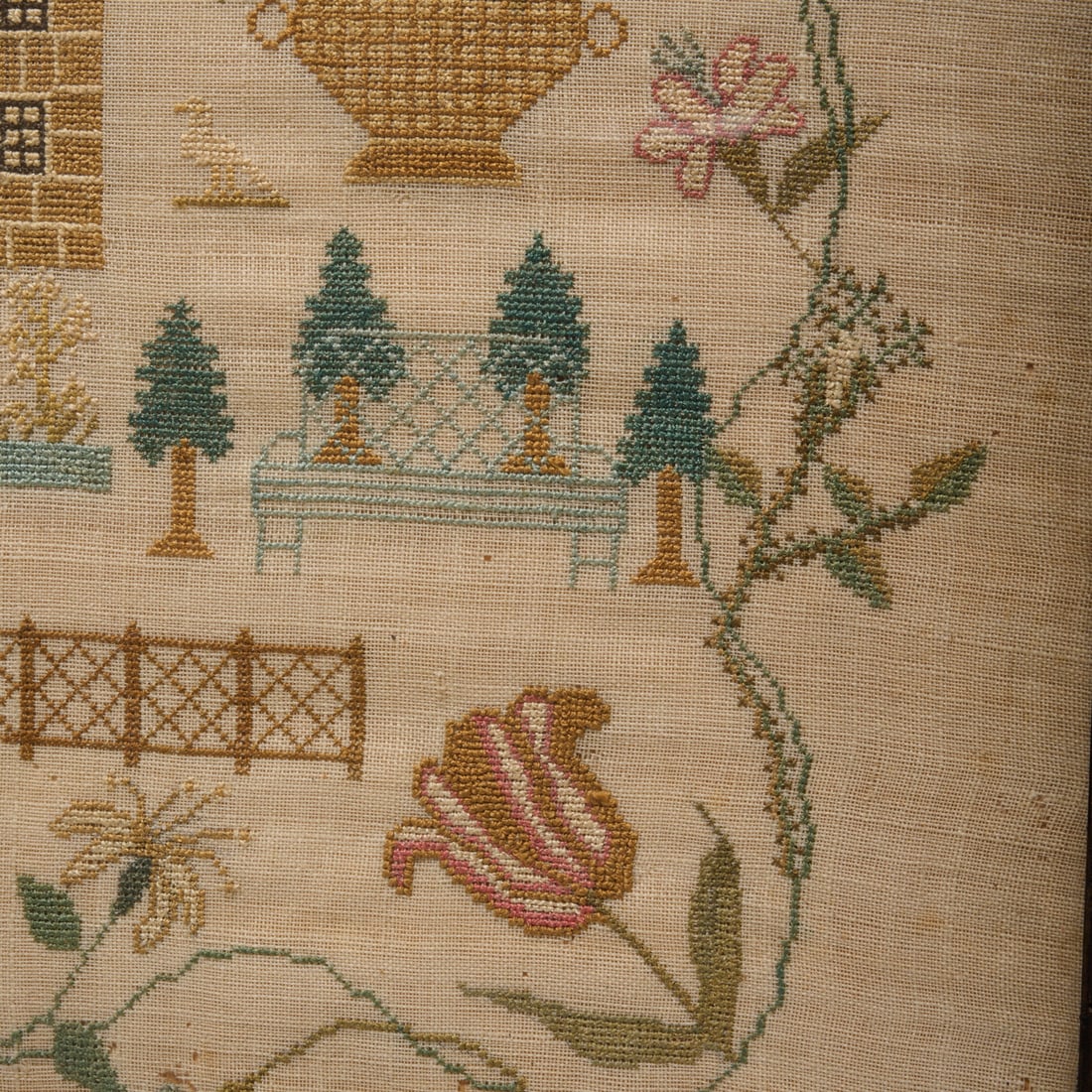 American School, girlhood needlework sampler - 2