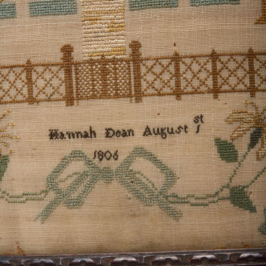 American School, girlhood needlework sampler - 3