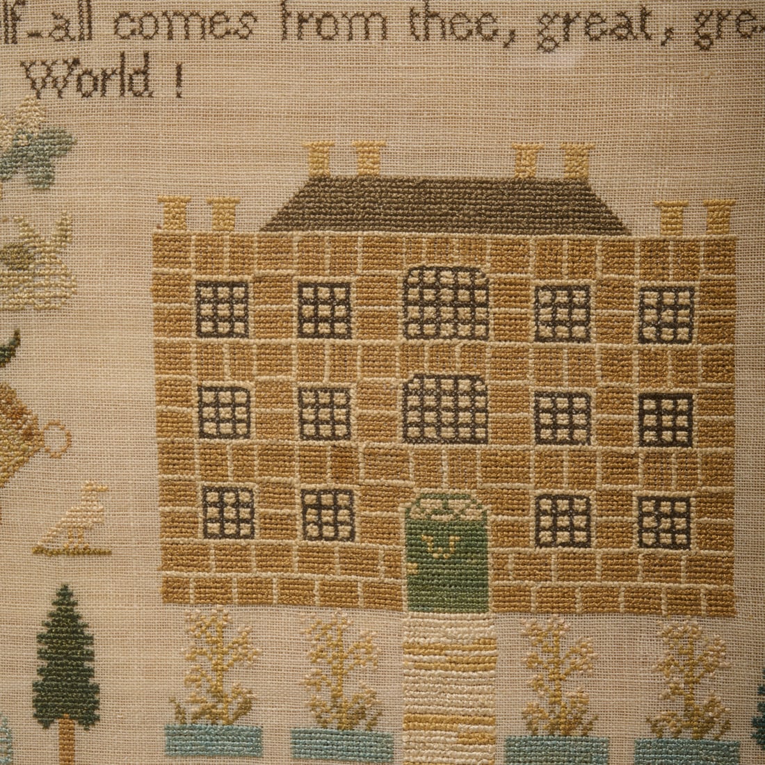 American School, girlhood needlework sampler - 4
