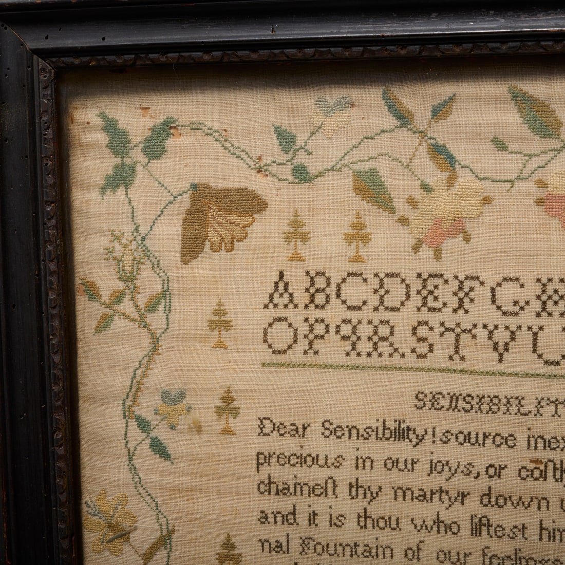 American School, girlhood needlework sampler - 5