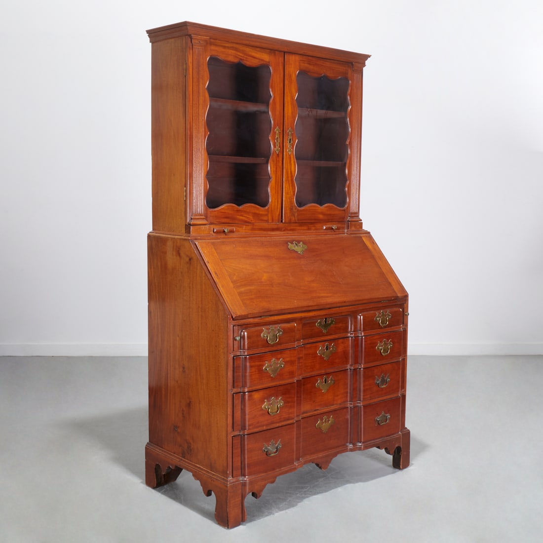 American Chippendale block-front secretary (1 of 8)