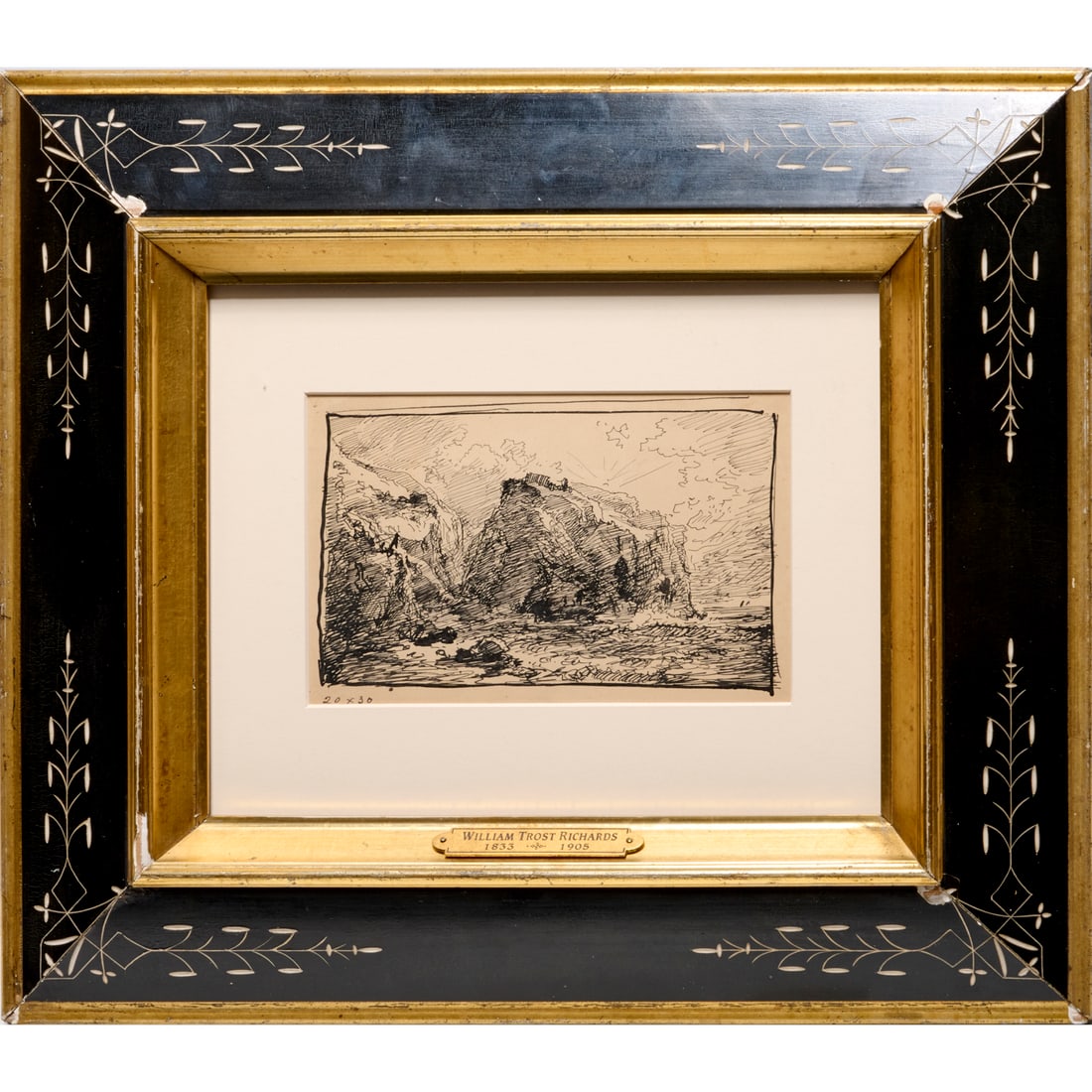William Trost Richards, pen and ink on paper (1 of 7)