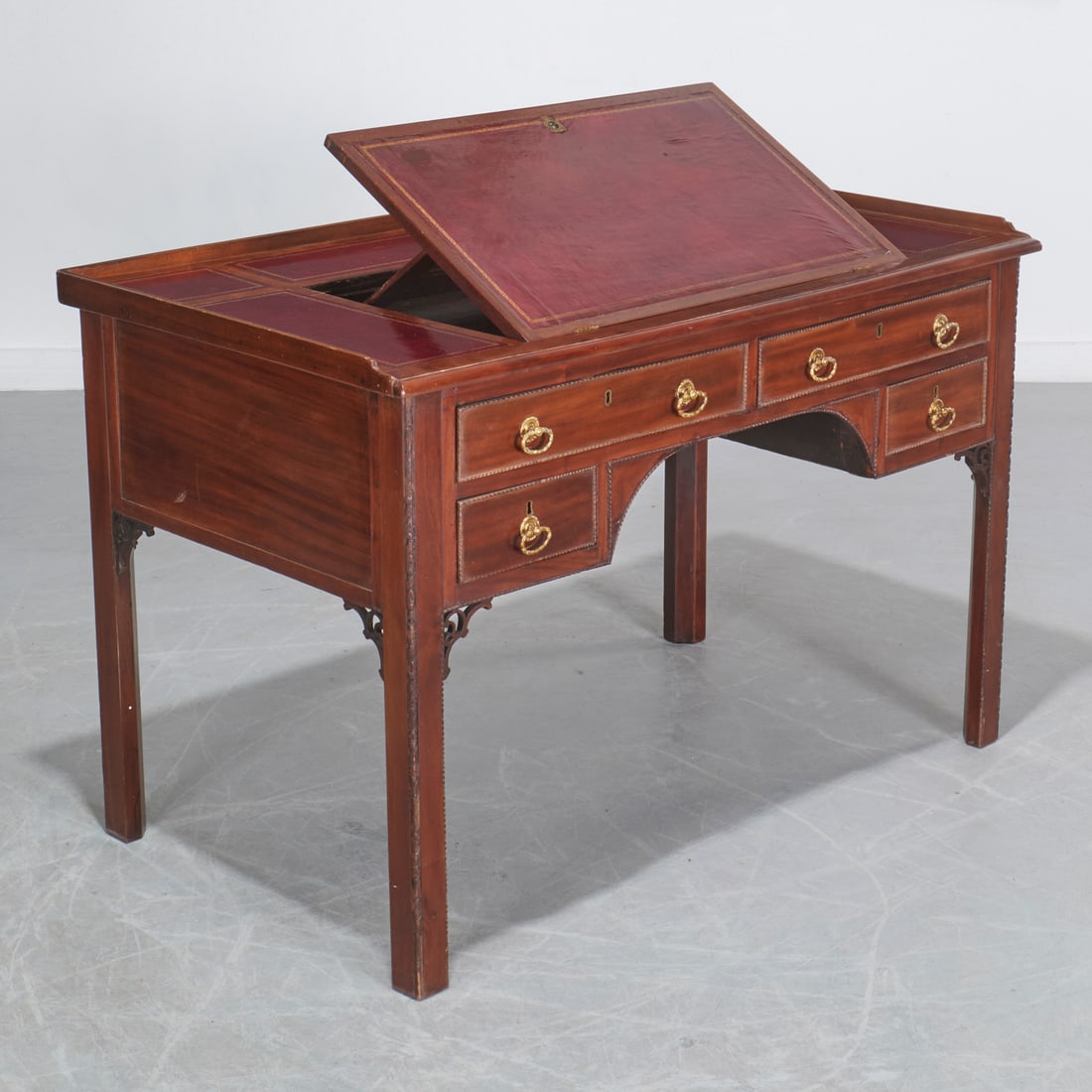 George III carved mahogany architect's table (1 of 8)