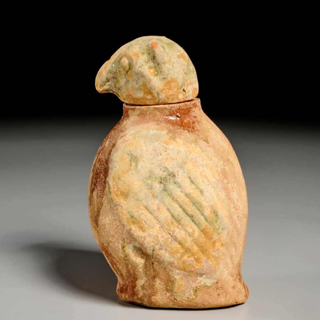 Han Dynasty pottery owl, ex Chinese Porcelain Co. (1 of 8)