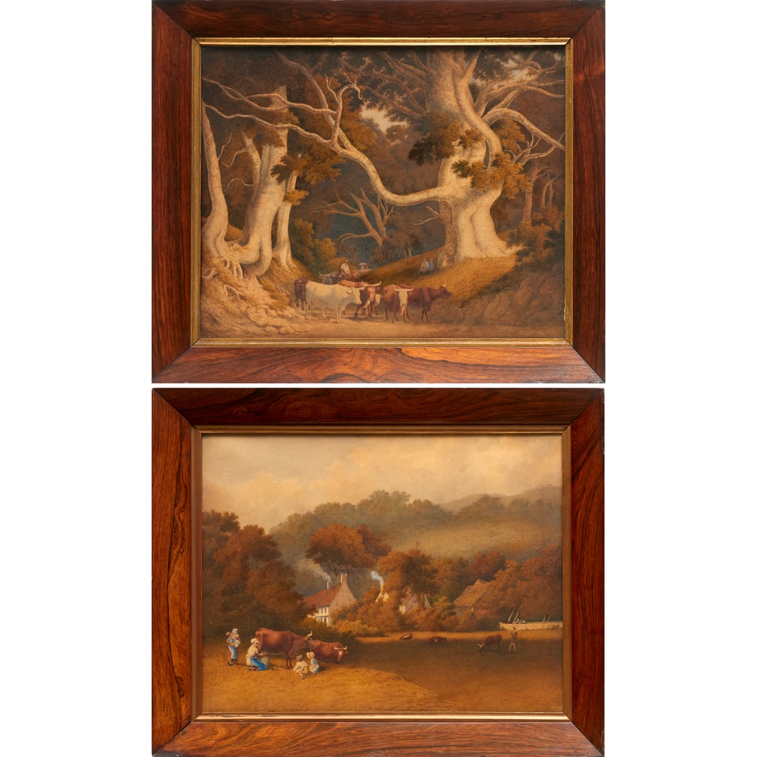 Paul Sandby (attrib), (2) watercolor paintings (1 of 10)