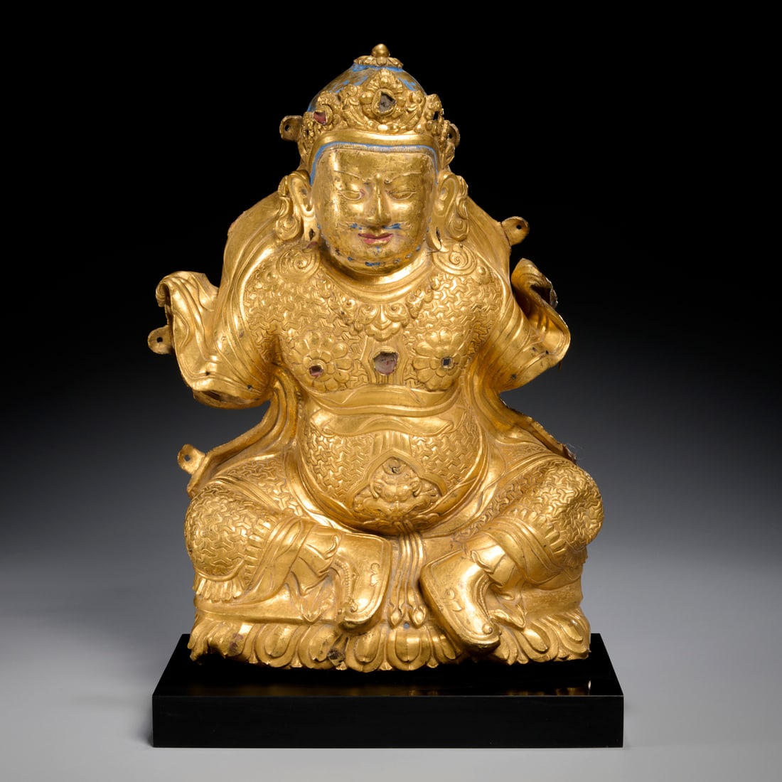 Sino-Tibetan gilt copper Jambhala (1 of 6)