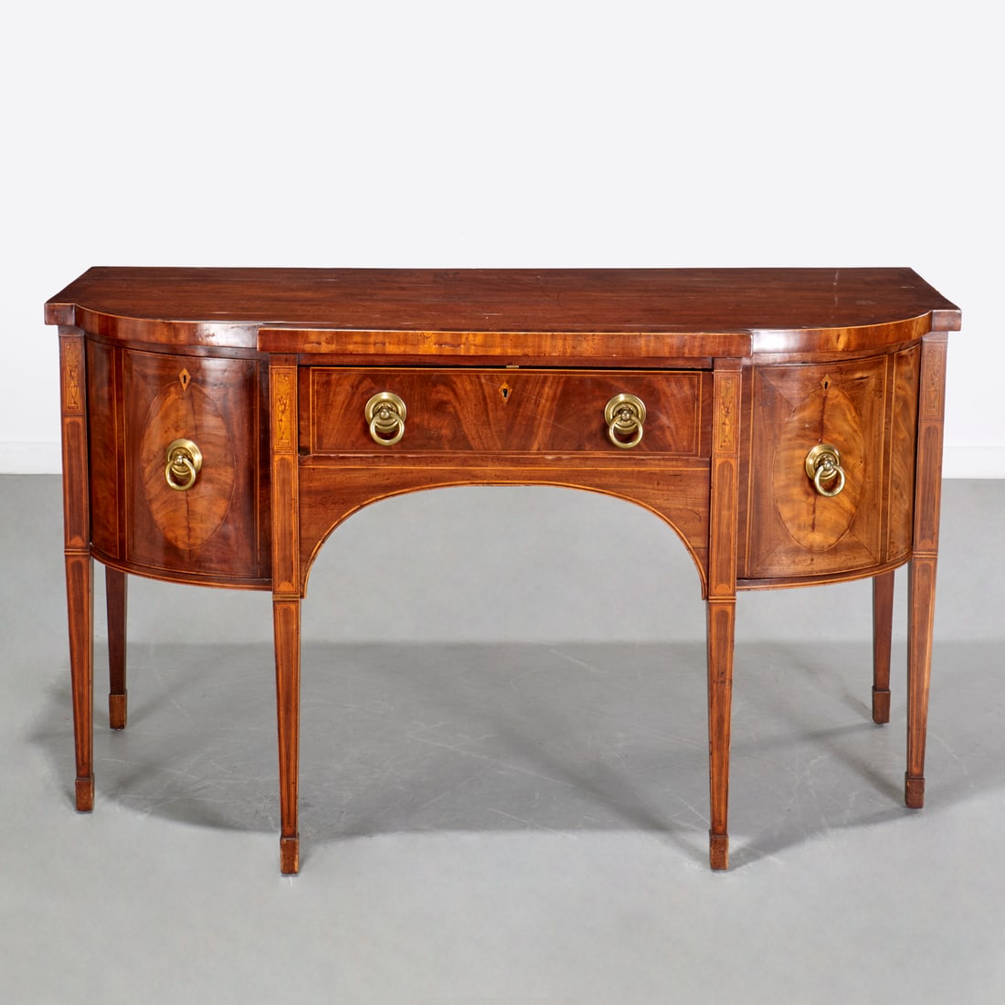 George III mahogany inlaid sideboard (1 of 7)